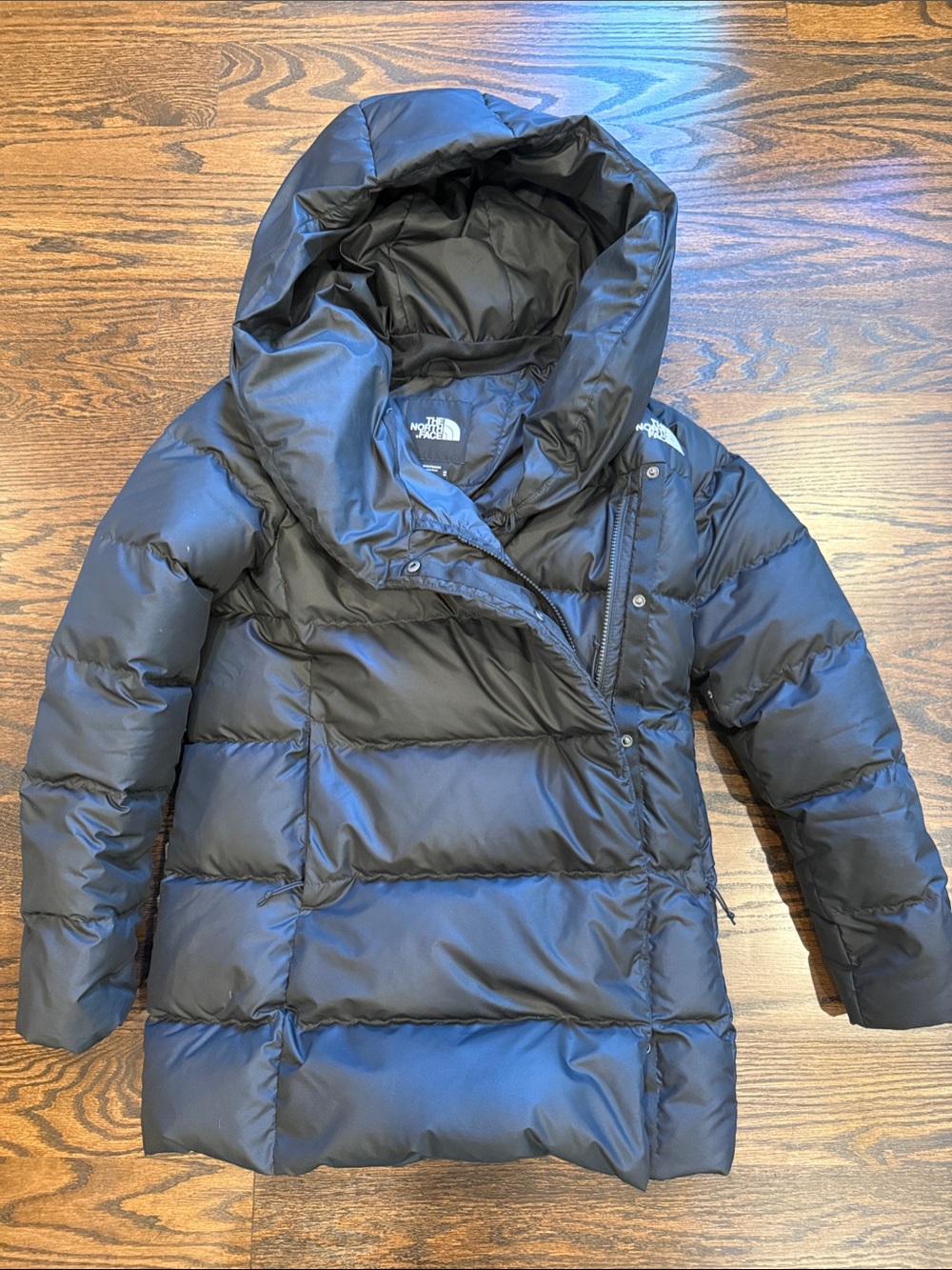 The North Face Womens Bagley Black Hooded Down Coat size XS